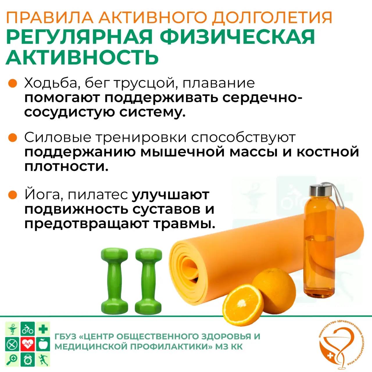 регулярная физическая активность.